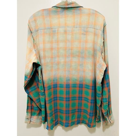 BiBi Button Down Faded Plaid Shirt – XL NWT - Picture 3 of 6
